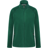 Ladies' Workwear Fleece Jacket Warm-Up, from Sustainable Material, 100% GRS Certified Recycled Polyester - Forest green