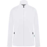 Ladies' Workwear Fleece Jacket Warm-Up, from Sustainable Material, 100% GRS Certified Recycled Polyester - White