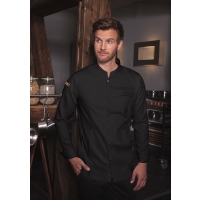Chef Jacket Green-Generation, from Sustainable Material, 72% GRS Certified Recycled Polyester / 28% Conventional Cotton - Black
