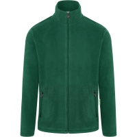 Men's Workwear Fleece Jacket Warm-Up, from Sustainable Material, 100% GRS Certified Recycled Polyester - Forest green