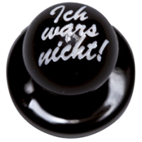Buttons Ich wars nicht!, 12 Pieces / Pack - Black
