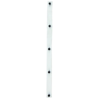 Button Strip 5-hole, 13 cm spacing, 2 Pieces / Pack - White