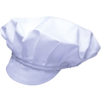 Work Cap with Elastic Band - White