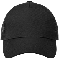 Trucker Mesh Cap, from Sustainable Material, Recycled Polyester - Black / black