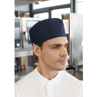 Chef's Hat Beanie with Breathable Mesh Insert - Navy