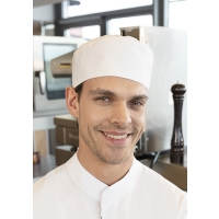 Chef's Hat Beanie with Breathable Mesh Insert - White