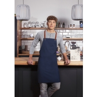 Bib Apron Green-Generation, from Sustainable Material, Recycled Polyester - Steel blue
