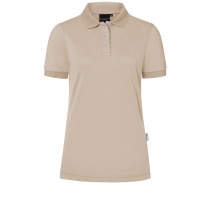 Ladies' Workwear Polo Shirt Modern-Flair, from Sustainable Material, 51% GRS Certified Recycled Polyester / 47% Conventional Cotton / 2% Conventional Elastane - Sand