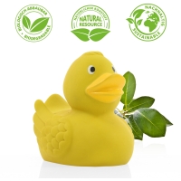 Natural rubber duck, classic - Yellow/orange