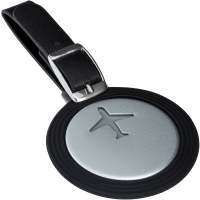 Luggage tag - Black / silver