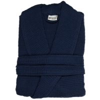 Waffle Bathrobe - Navy Blue