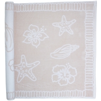 Beach Towel Hawaii - Salmon/White